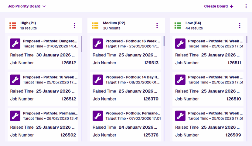 An animation of an item being dragged from one column to another and back