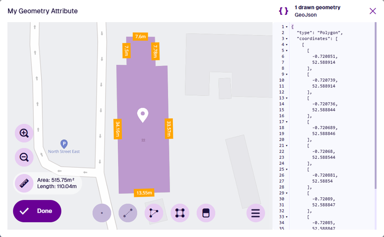 Drawing GeoJSON in the Geometry Editor