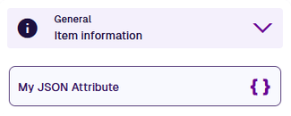 A JSON attribute field