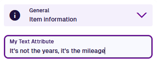 A Text attribute field