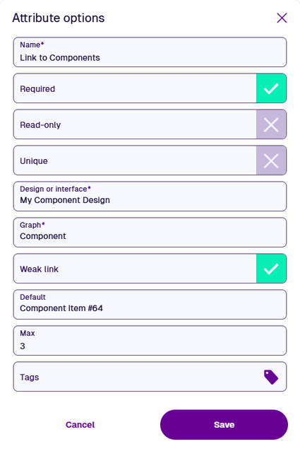 Link attribute details