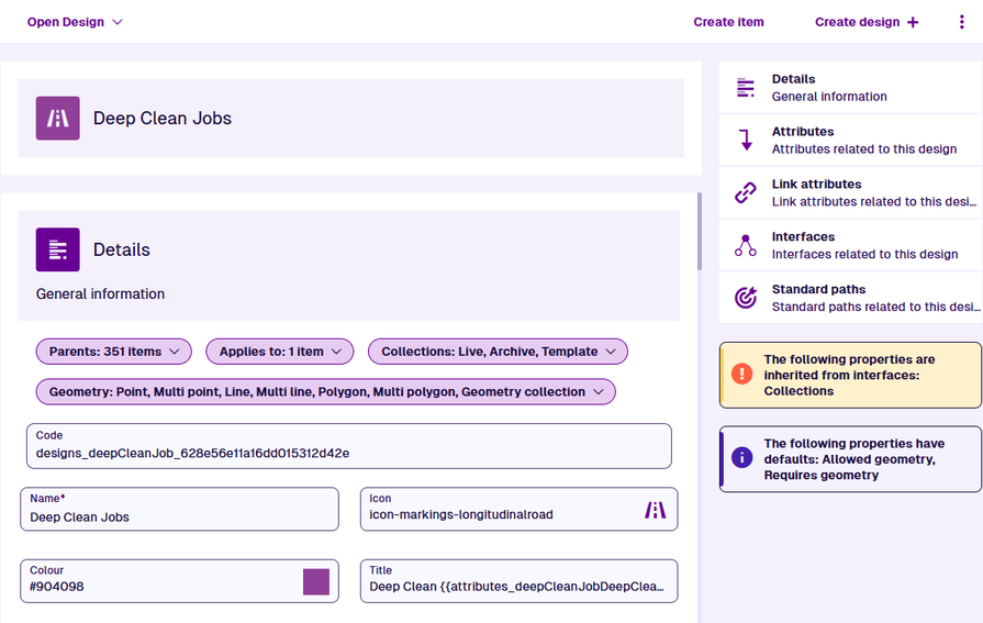 Editing a custom design