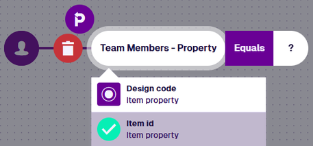 Populating the left segment of the Equals node in the AQS Builder