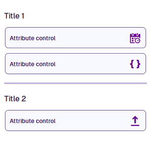 The Separator and Title controls as they appear on an item form