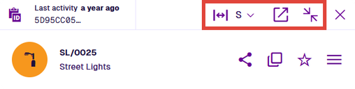 The side panel controls