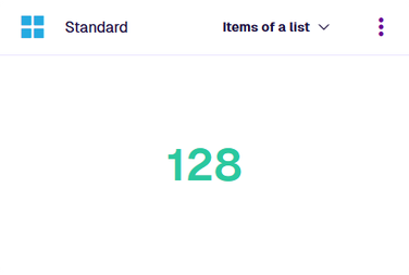 An example Number highlight