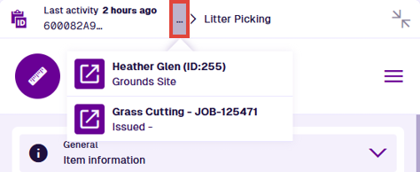 The same breadcrumb trail as before, compacted to fit a mobile screen