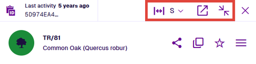 The side panel controls