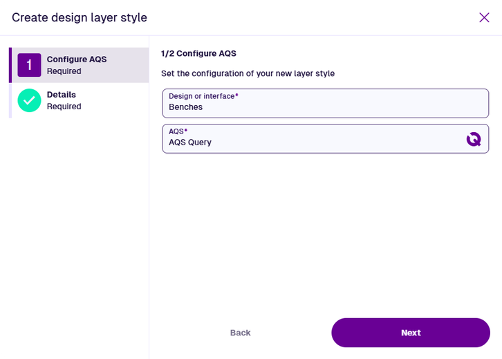 The first step of the wizard