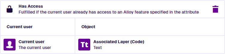 An example Has Access expression