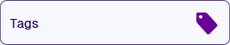 The Tags field, which opens the Tag Manager when selected