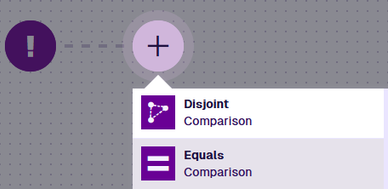 Choosing the Equals node from the list