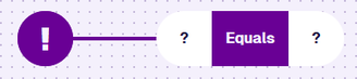 An empty Equals node on the query branch