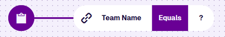Selecting Team Name on the linked Teams design