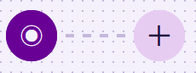 A root node at the start of a query, with a plus icon extending from it