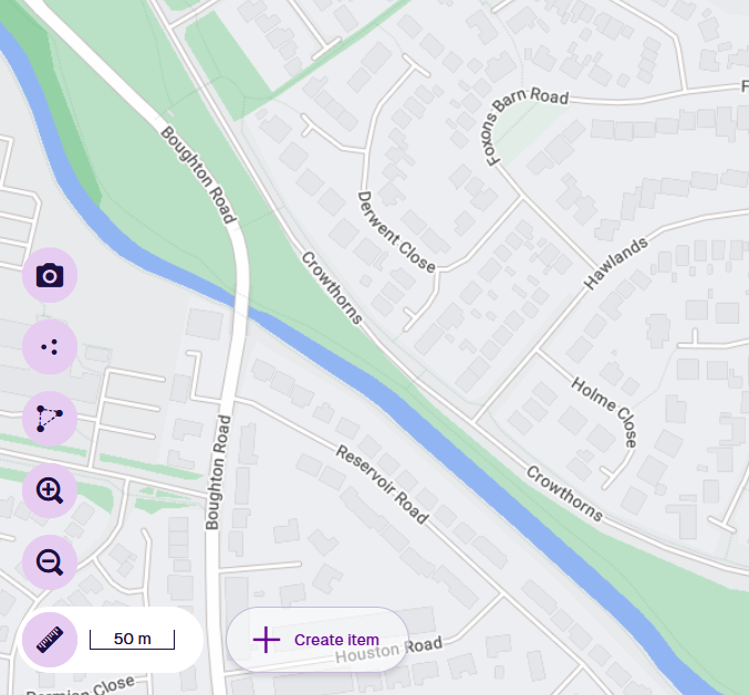 The map area displaying the Primary basemap