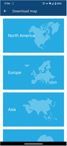 A list of continents